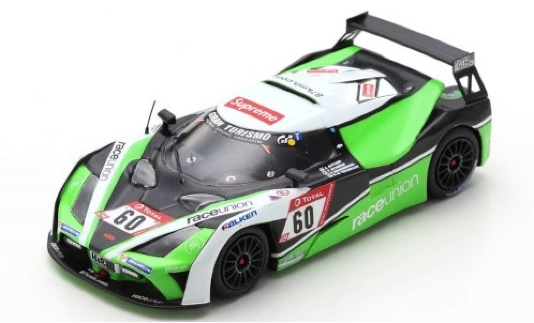 Aston Martin V8 Vantage GT4 1/43 Spark KTM X-Bow GT4 No.60 RaceUnion 24h Nürburgring 2019 S.Brodmerkel/T.Nytröen/K.Teichmann Coche miniatura Aston Martin V8 Vantage GT4 1/43 Spark KTM X-Bow GT4 No.60 RaceUnion 24h Nürburgring 2019 S.Brodmerkel/T.Nytröen/K.Teichmann coche miniatura