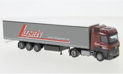 Coche miniatura Mercedes Actros 1/87 AWM 2 Big./Aerop. Lugstein Gardinenplanensattelzug Mercedes Actros 1/87 AWM 2 Big./Aerop. Lugstein Gardinenplanensattelzug coche miniatura