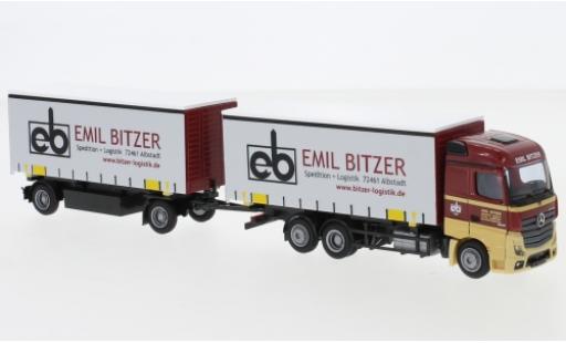 Coche miniatura Mercedes Actros 1/87 AWM 2 StreamSpace/Aerop. Emil Bitzer Wechselgardinenplanenhängerzug Mercedes Actros 1/87 AWM 2 StreamSpace/Aerop. Emil Bitzer Wechselgardinenplanenhängerzug coche miniatura