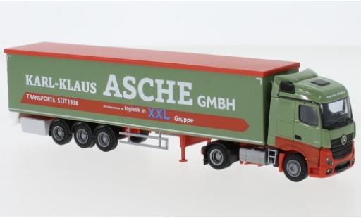 Coche miniatura Mercedes Actros 1/87 AWM 5 StreamSpace/Aerop. Karl-Klaus Asche GmbH Schubbodensattelzug Mercedes Actros 1/87 AWM 5 StreamSpace/Aerop. Karl-Klaus Asche GmbH Schubbodensattelzug coche miniatura