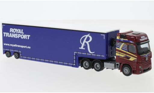 Coche miniatura Mercedes Actros 1/87 AWM 2 Giga. / Aerop. Royal Transport Tiefbett-SZ Mercedes Actros 1/87 AWM 2 Giga. / Aerop. Royal Transport Tiefbett-SZ coche miniatura
