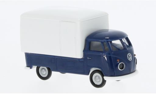 Coche miniatura Volkswagen T1 1/87 Brekina b Großraum-wagon conteneur azul foncé/blanche 1960 Volkswagen T1 1/87 Brekina b Großraum-wagon conteneur azul foncé/blanche 1960 coche miniatura