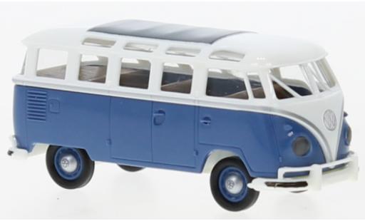 Coche miniatura Volkswagen T1 1/87 Brekina b Samba blanche/azul 1960 Volkswagen T1 1/87 Brekina b Samba blanche/azul 1960 coche miniatura