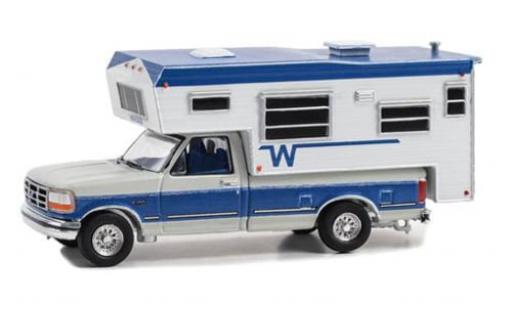 Coche miniatura Ford F-250 1/64 Greenlight grau/blau 1992 1:64 Ford F-250 1/64 Greenlight grau/blau 1992 1:64 coche miniatura