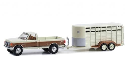 Coche miniatura Ford F-250 1/64 Greenlight XLT Lariat weiss/braun 1991 1:64 Ford F-250 1/64 Greenlight XLT Lariat weiss/braun 1991 1:64 coche miniatura