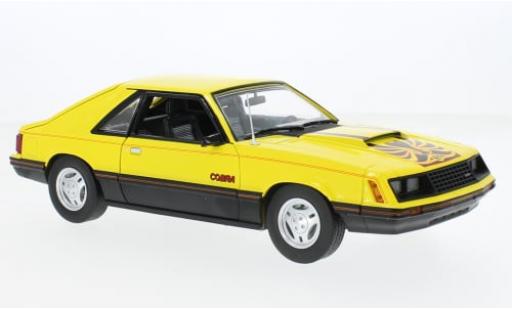 Coche miniatura Ford Mustang 1/18 Greenlight Cobra Fastback gelb/schwarz 1979 1:18 Ford Mustang 1/18 Greenlight Cobra Fastback gelb/schwarz 1979 1:18 coche miniatura