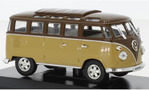 Coche miniatura Volkswagen T1 1/43 Lucky Die Cast Samba marron/marron 1962 Volkswagen T1 1/43 Lucky Die Cast Samba marron/marron 1962 coche miniatura