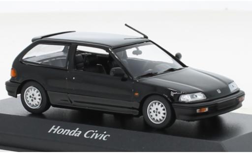Coche miniatura Honda Civic 1/43 Maxichamps negro 1990 Honda Civic 1/43 Maxichamps negro 1990 coche miniatura