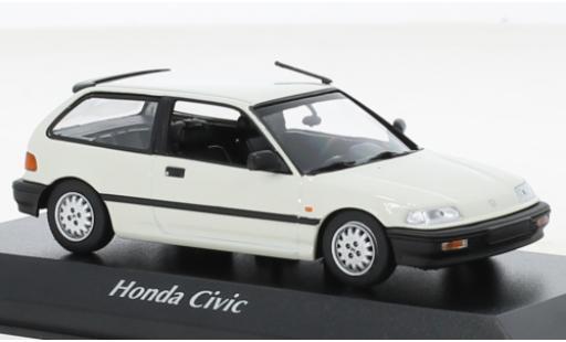 Coche miniatura Honda Civic 1/43 Maxichamps blanco 1990 Honda Civic 1/43 Maxichamps blanco 1990 coche miniatura