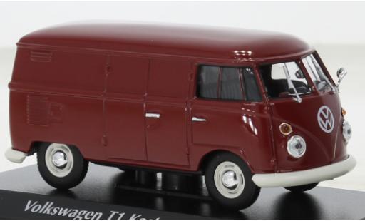Coche miniatura Volkswagen T1 1/43 Maxichamps fourgon metallise rouge foncé 1963 Volkswagen T1 1/43 Maxichamps fourgon metallise rouge foncé 1963 coche miniatura