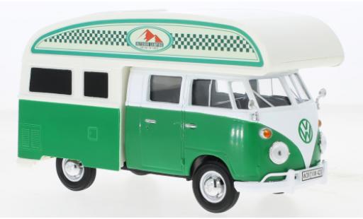 Coche miniatura Volkswagen T1 1/24 Motormax DoKa Camper blanco/verde Outdoor Camping Volkswagen T1 1/24 Motormax DoKa Camper blanco/verde Outdoor Camping coche miniatura