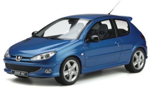 Coche miniatura Peugeot 206 1/18 Ottomobile RC metalico azul 2003 Peugeot 206 1/18 Ottomobile RC metalico azul 2003 coche miniatura