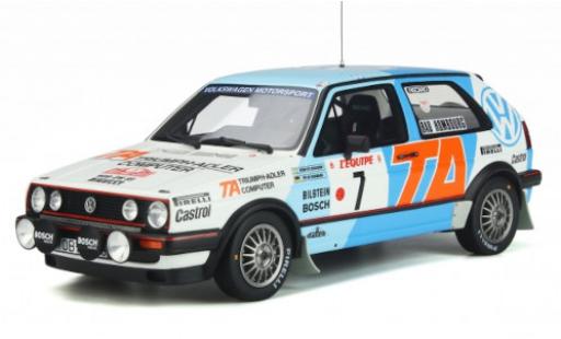 Coche miniatura Volkswagen Golf 1/18 Ottomobile II GTI 16V Gr.A No.7 Motorsport TA Triumph-Adler Computer Rallye WM Rally Monte 1987 K.Eriksson/P.Diekmann Volkswagen Golf 1/18 Ottomobile II GTI 16V Gr.A No.7 Motorsport TA Triumph-Adler Computer Rallye WM Rally Monte 1987 K.Eriksson/P.Diekmann coche miniatura