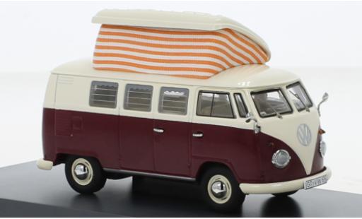 Coche miniatura Volkswagen T1 1/43 Schuco Camper rouge foncé/beige clair Volkswagen T1 1/43 Schuco Camper rouge foncé/beige clair coche miniatura