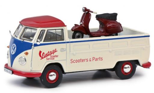 Coche miniatura Volkswagen T1 1/43 Schuco b Pritsche Scooters & Parts avec scooter GS Volkswagen T1 1/43 Schuco b Pritsche Scooters & Parts avec scooter GS coche miniatura
