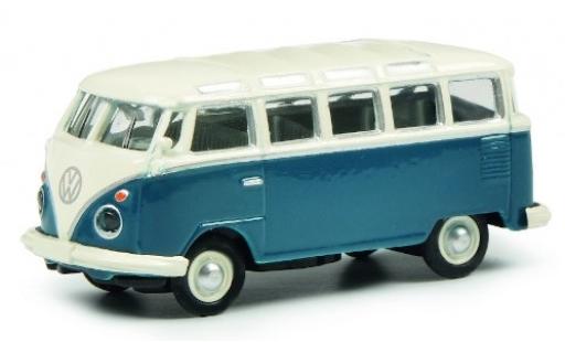 Coche miniatura Volkswagen T1 1/87 Schuco c Samba azul/blanco Volkswagen T1 1/87 Schuco c Samba azul/blanco coche miniatura