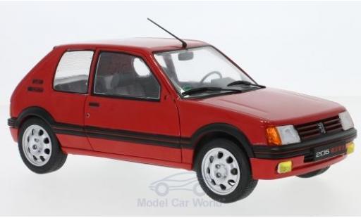 Coche miniatura Peugeot 205 GTI 1/18 Solido GTI 1.9 rojo 1988 Peugeot 205 GTI 1/18 Solido GTI 1.9 rojo 1988 coche miniatura
