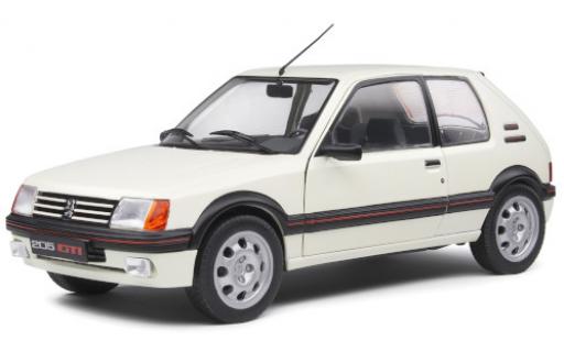Coche miniatura Peugeot 205 1/18 Solido GTI 1.9 blanco 1988 Peugeot 205 1/18 Solido GTI 1.9 blanco 1988 coche miniatura