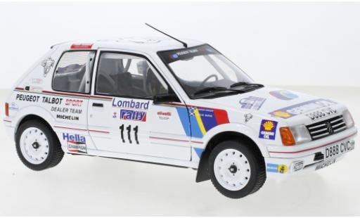 Coche miniatura Peugeot 205 1/18 Solido GTI No.111 Rallye WM RAC Rallye 1988 Peugeot 205 1/18 Solido GTI No.111 Rallye WM RAC Rallye 1988 coche miniatura