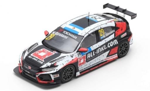 Coche miniatura Honda Civic 1/43 Spark Type R TCR No.29 Münnich Motorsport ALL-INKL.-COM WTCR Hungaroring 2019 N.Girolami Honda Civic 1/43 Spark Type R TCR No.29 Münnich Motorsport ALL-INKL.-COM WTCR Hungaroring 2019 N.Girolami coche miniatura