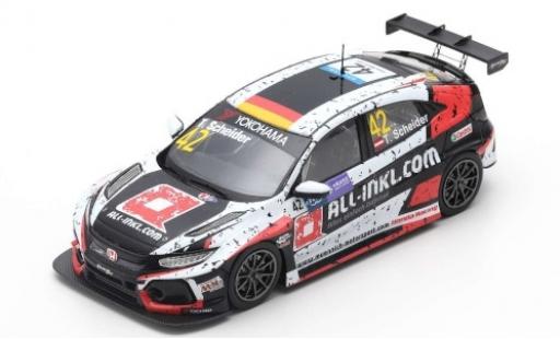 Coche miniatura Honda Civic 1/43 Spark Type R TCR No.42 WTCR Macau Guia Race 2018 T.Scheider Honda Civic 1/43 Spark Type R TCR No.42 WTCR Macau Guia Race 2018 T.Scheider coche miniatura