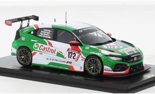 Coche miniatura Honda Civic 1/43 Spark TCR No.172 Castrol Racing Castrol 24h Nürburgring 2021 Honda Civic 1/43 Spark TCR No.172 Castrol Racing Castrol 24h Nürburgring 2021 coche miniatura