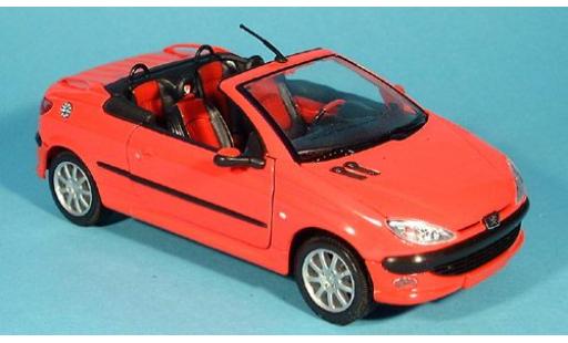 Coche miniatura Peugeot 206 1/24 Welly Cabriolet offen rojo 1:24 Peugeot 206 1/24 Welly Cabriolet offen rojo 1:24 coche miniatura