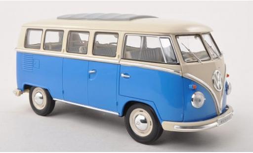 Coche miniatura Volkswagen T1 1/18 Welly Bus blau/weiss 1962 1:18 Volkswagen T1 1/18 Welly Bus blau/weiss 1962 1:18 coche miniatura