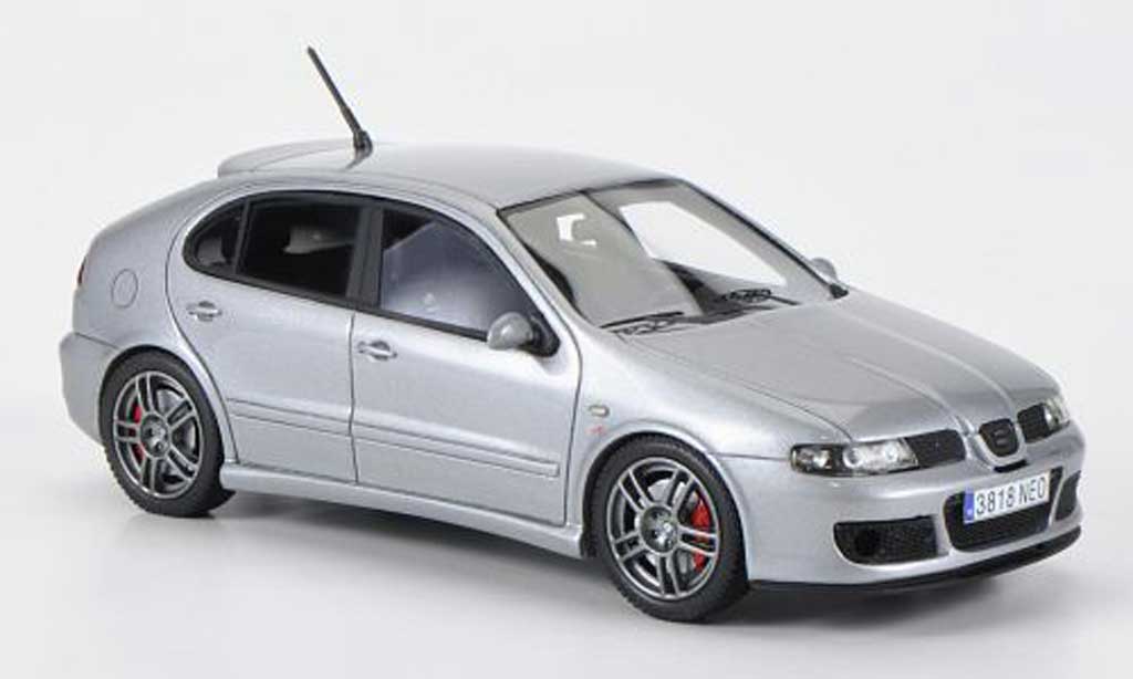 Coche miniatura Seat Leon Cupra 1/43 Neo Cupra MK I R gris 1997