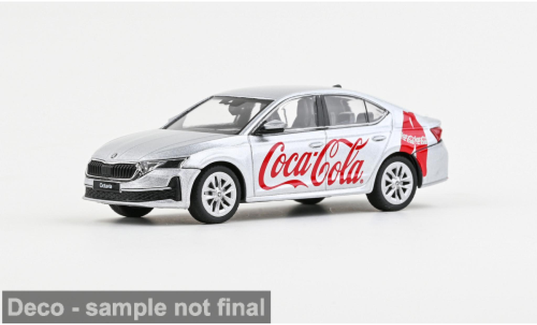 Skoda Octavia Abrex IV FL silber 2024 Coca Cola 1:43 coche miniatura