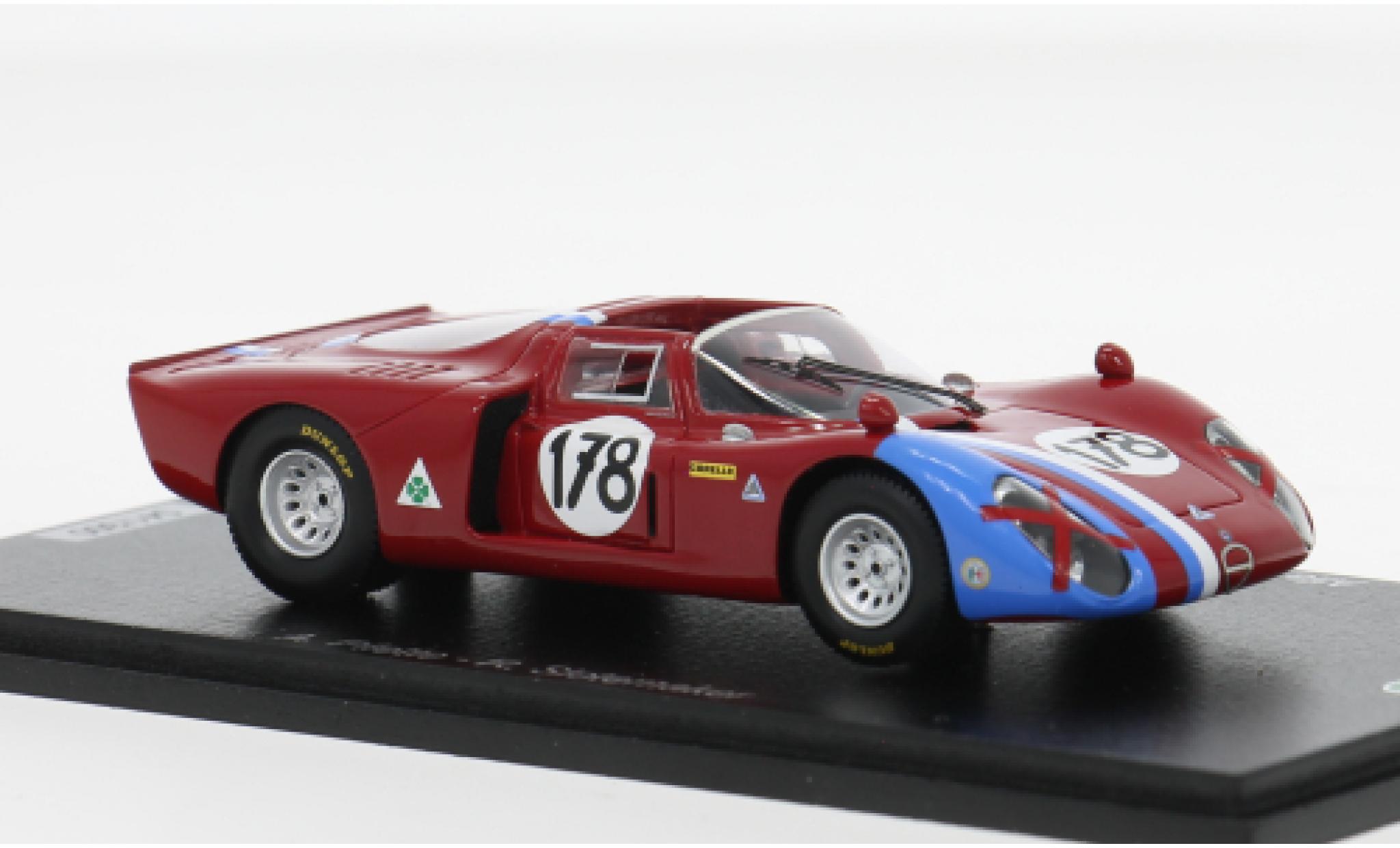 Alfa Romeo T33 1/43 Spark /2 Targa Florio 1968 #178 A.Pilette/R.Slotemaker 1:43 coche miniatura
