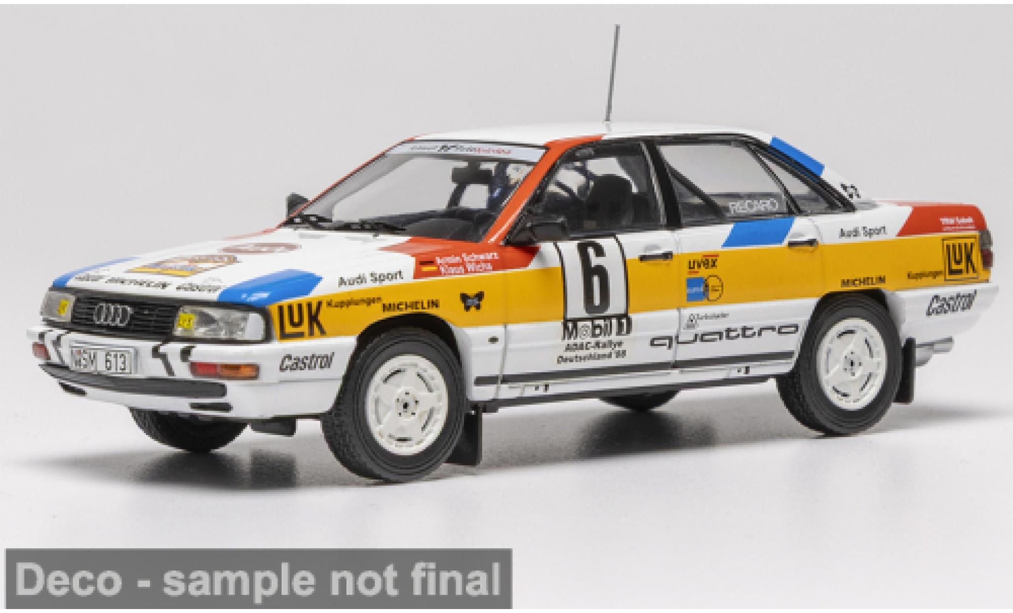 Audi 200 quattro 1/43 IXO Rallye Deutschland 1988 #6 A.Schwarz/K.Wicha 1:43 coche miniatura