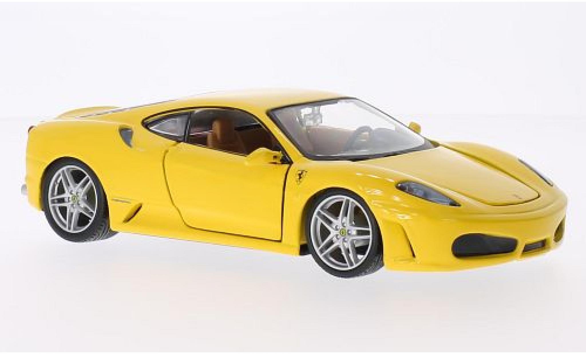 Coche miniatura Ferrari F430 1/24 Burago amarillo 