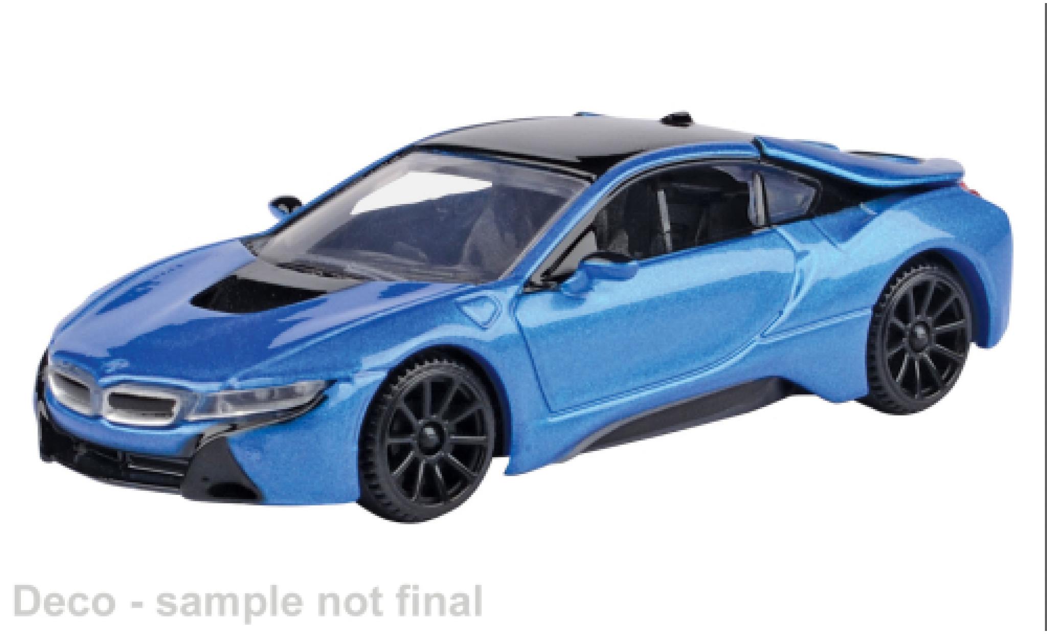 Bmw i8 1/43 Motormax blau/schwarz 2018 1:43 coche miniatura
