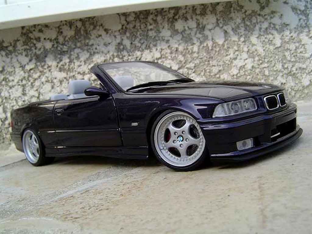 Bmw M3 E36 cabriolet 1/18 Ut Models E36 cabriolet cabriolet techno violet jantes porsche tuning coche miniatura