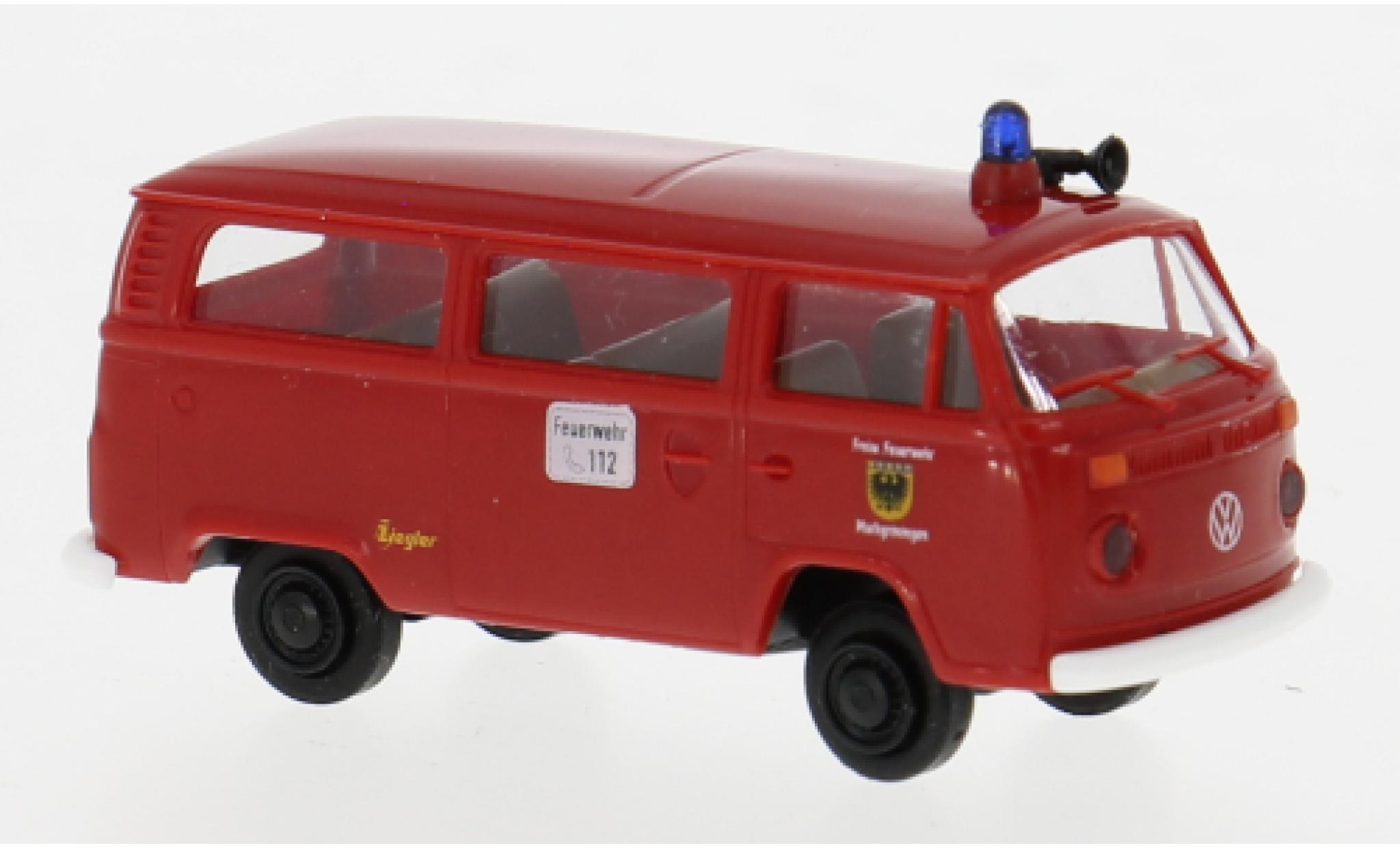 Volkswagen T2 Brekina Kombi 1973 Feuerwehr Markgröningen 1:87 coche miniatura