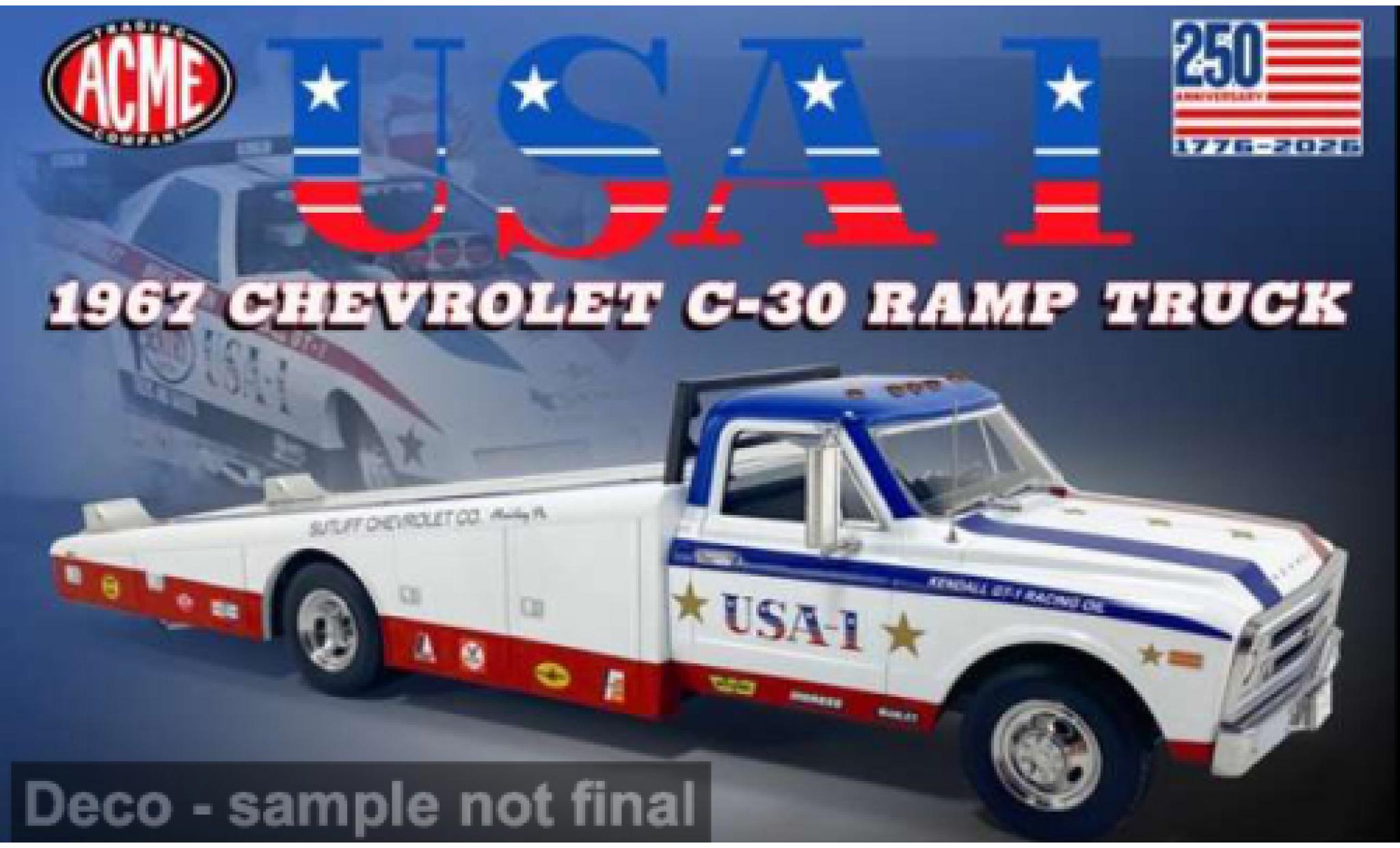 Chevrolet C-30 1/18 ACME Ramp Truck 1967 USA-1 1:18 coche miniatura
