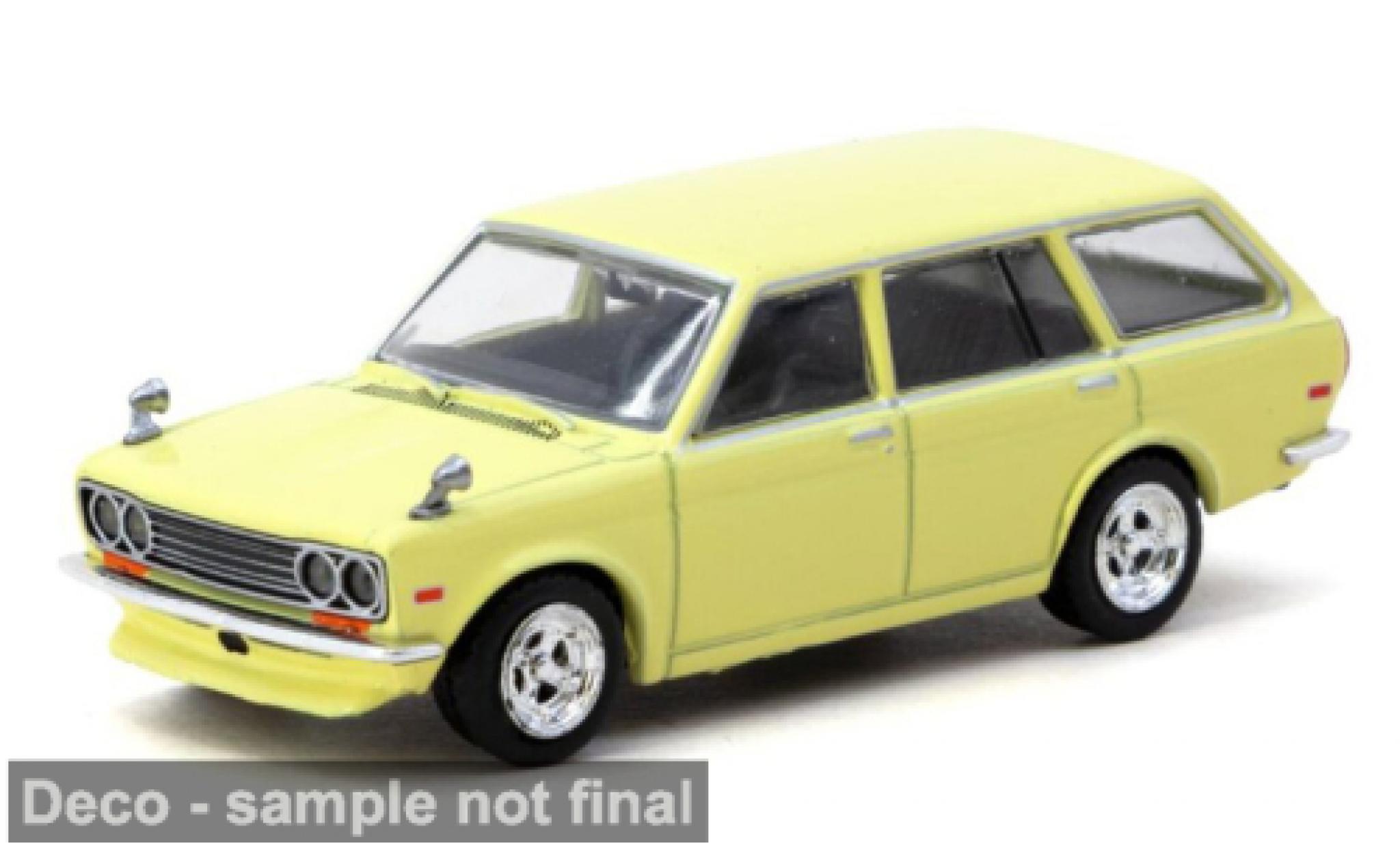 Datsun 510 1/64 Tarmac Works Bluebird Wagon gelb 1973 1:64 coche miniatura