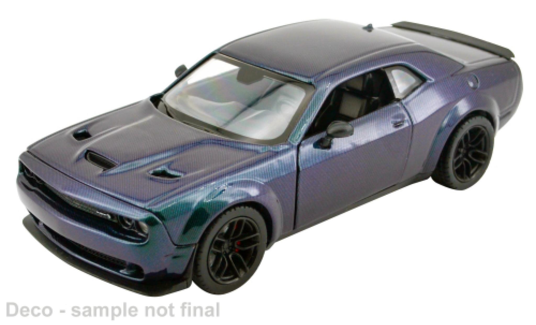 Dodge Challenger 1/24 Motormax SRT Hellcat Widebody violett 2018 1:24 coche miniatura