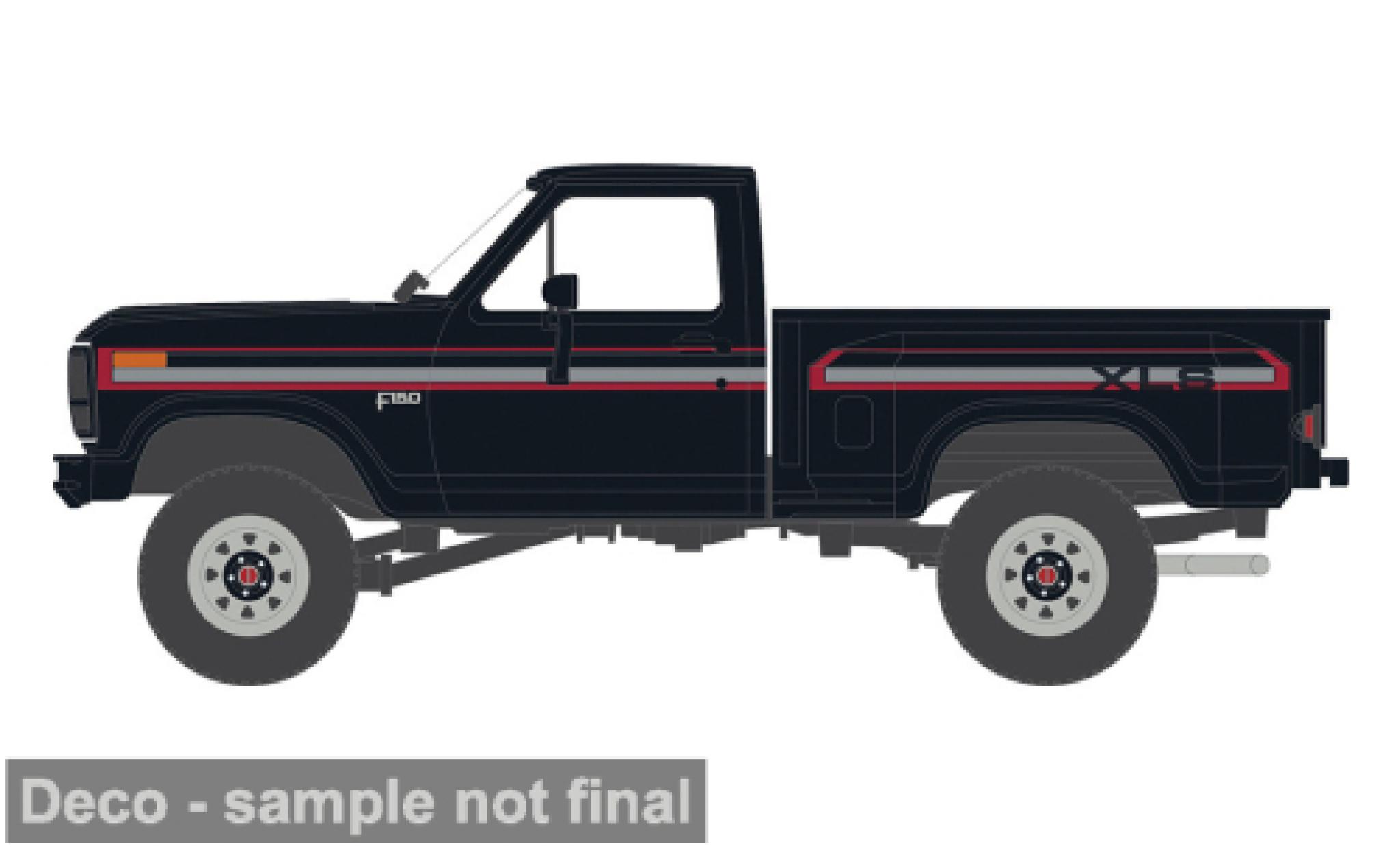 Ford F-1 1/64 IXO America 50 XLS Flareside 4x4 schwarz/Dekor 1983 1:64 coche miniatura