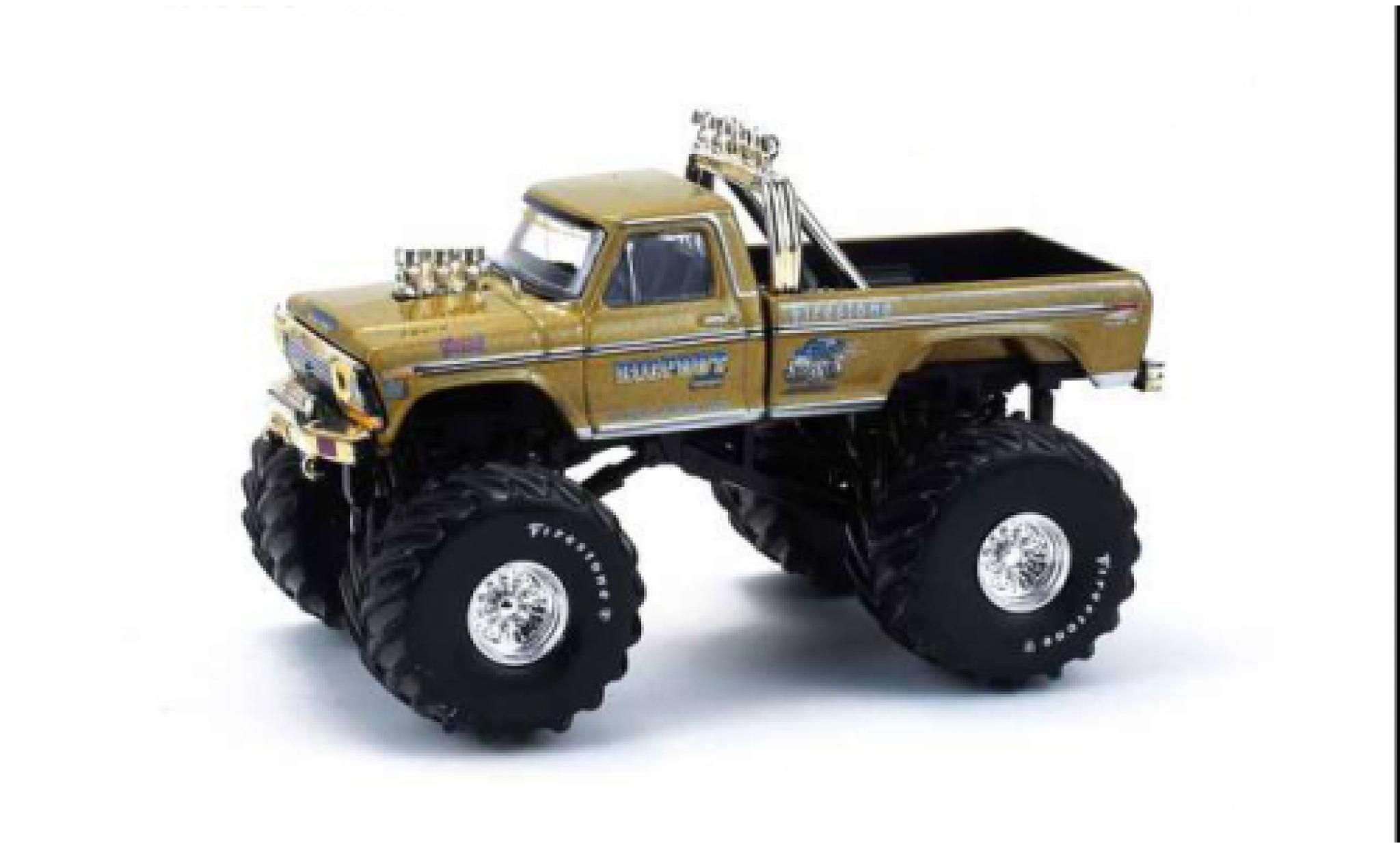 Ford F-250 1/64 Greenlight gold 1987 Kings of Crunch 1:64 coche miniatura