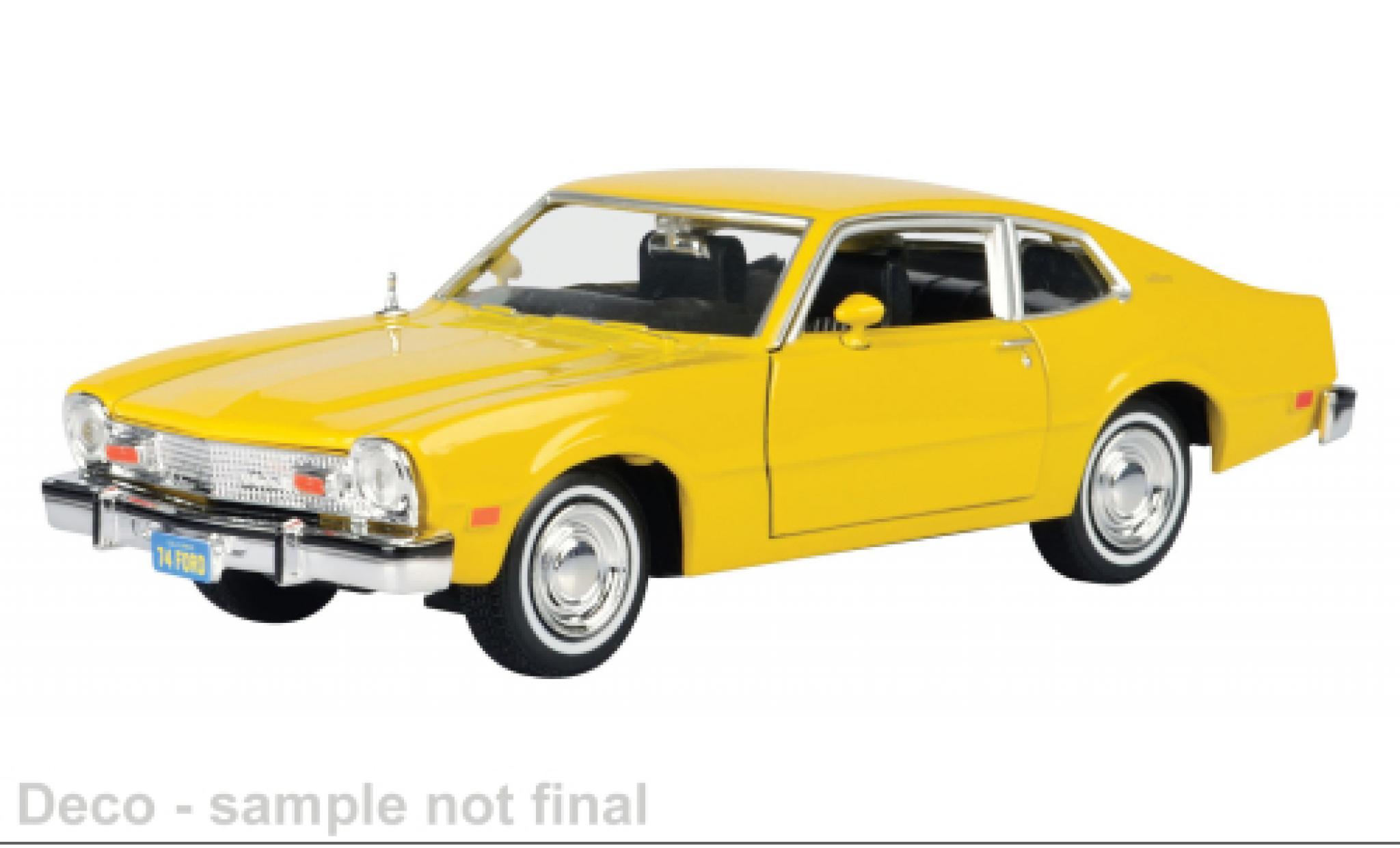 Ford Maverick 1/24 Motormax gelb 1974 1:24 coche miniatura