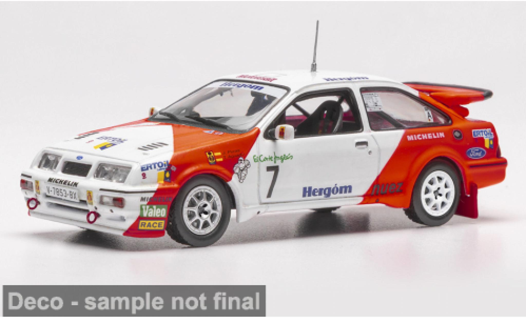 Ford Sierra 1/43 IXO RS Cosworth Rally El Corte Ingles 1989 #7 J.Puras/T.Aguado 1:43 coche miniatura