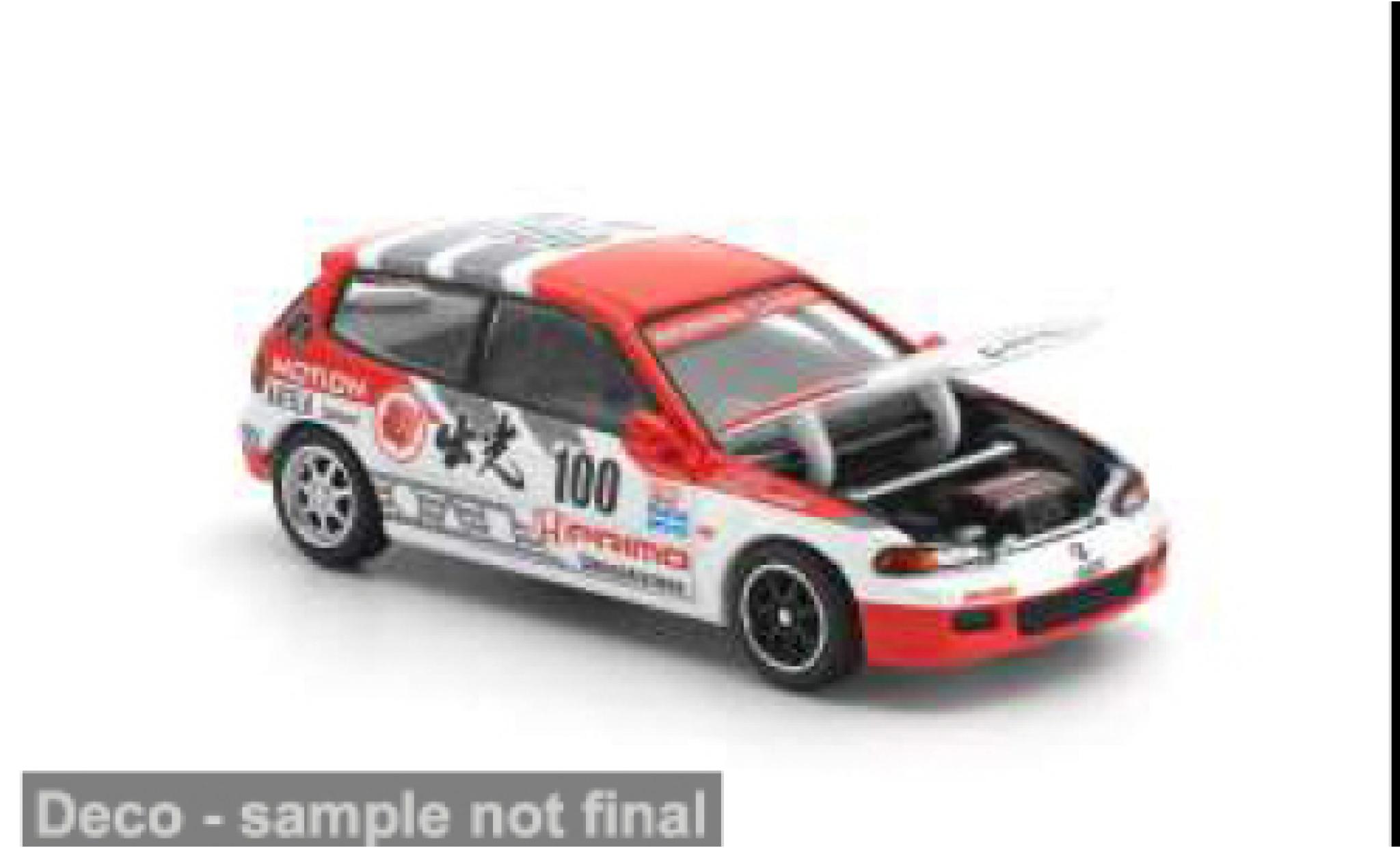 Honda Civic 1/64 Pop Race EG6 rojo/weiss 1:64 coche miniatura
