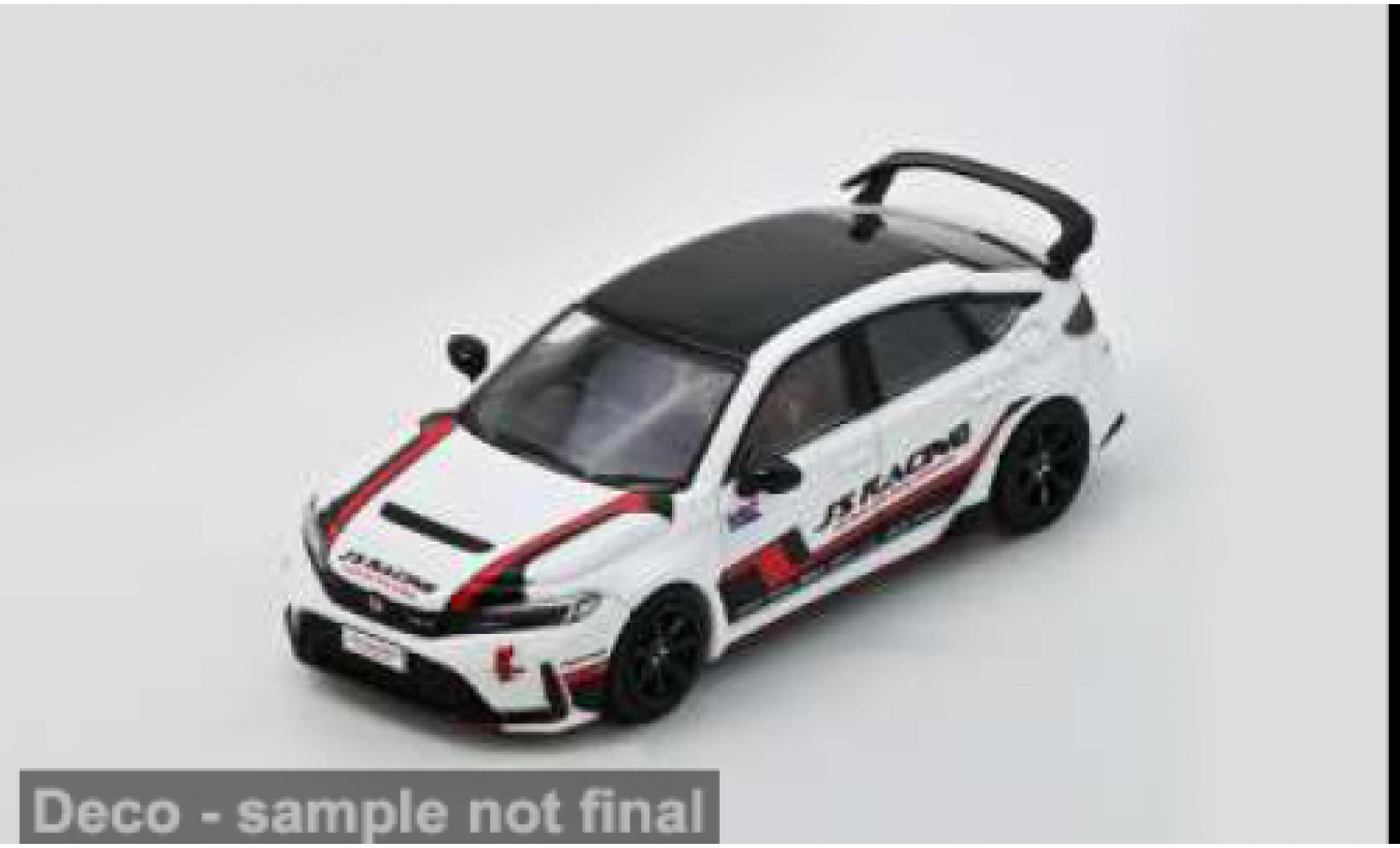 Honda Civic 1/64 INNO64 (FL-5) blanco/negro J'S Racing 1:64 coche miniatura