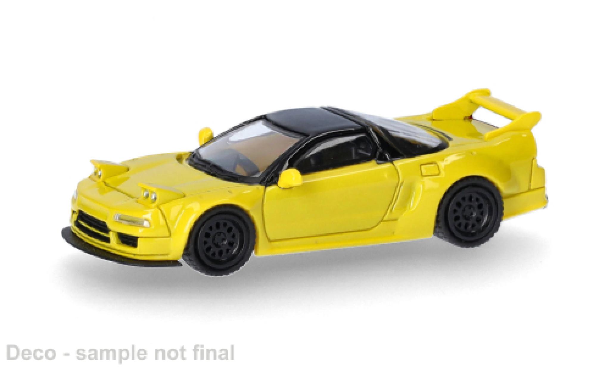 Honda NSX 1/87 Micro City 87 mit austauschbaren Scheinwerfern gelb 1:87 coche miniatura