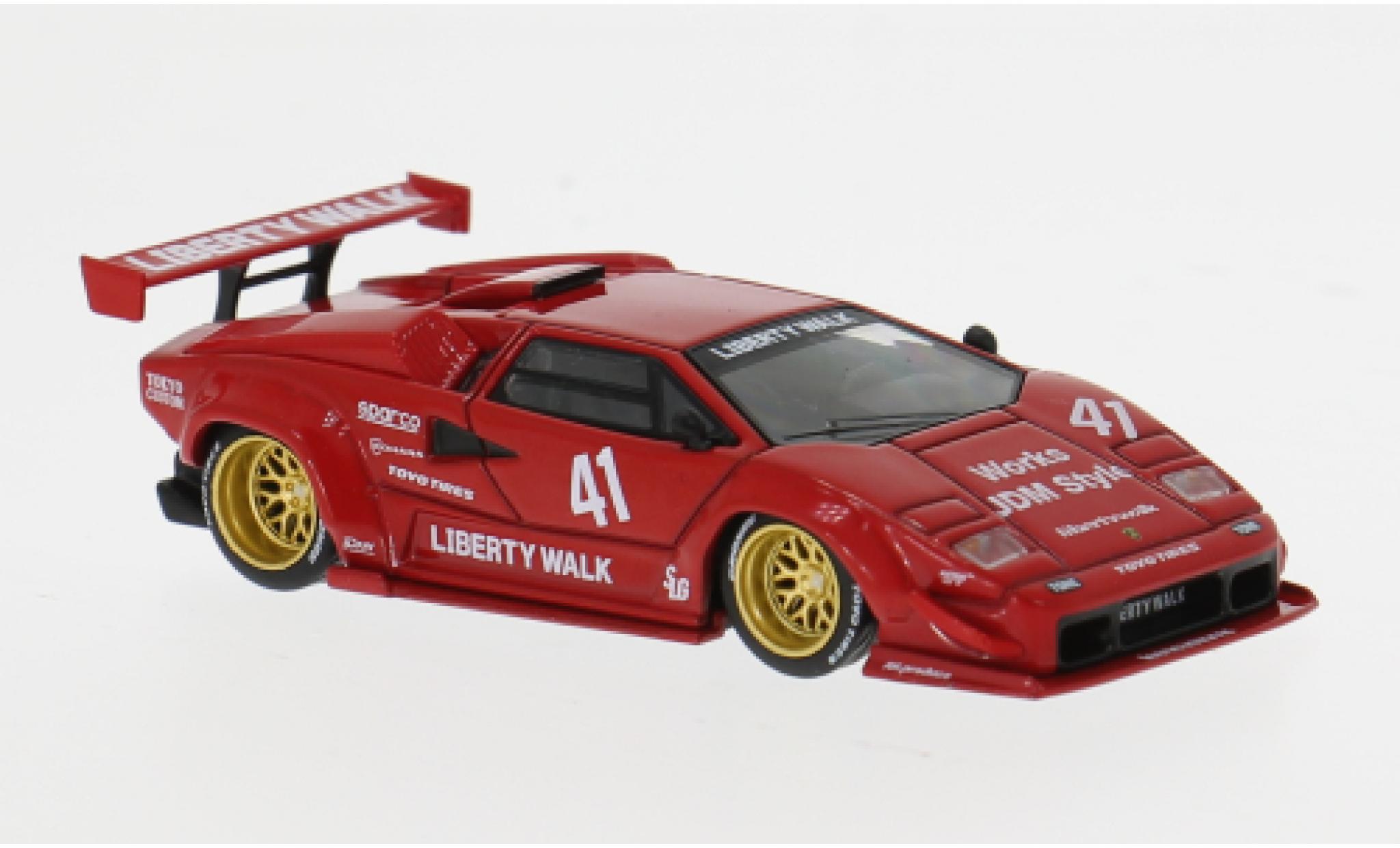 Lamborghini Countach 1/64 Mini GT LB-Works rojo 2025 #41 1:64 coche miniatura