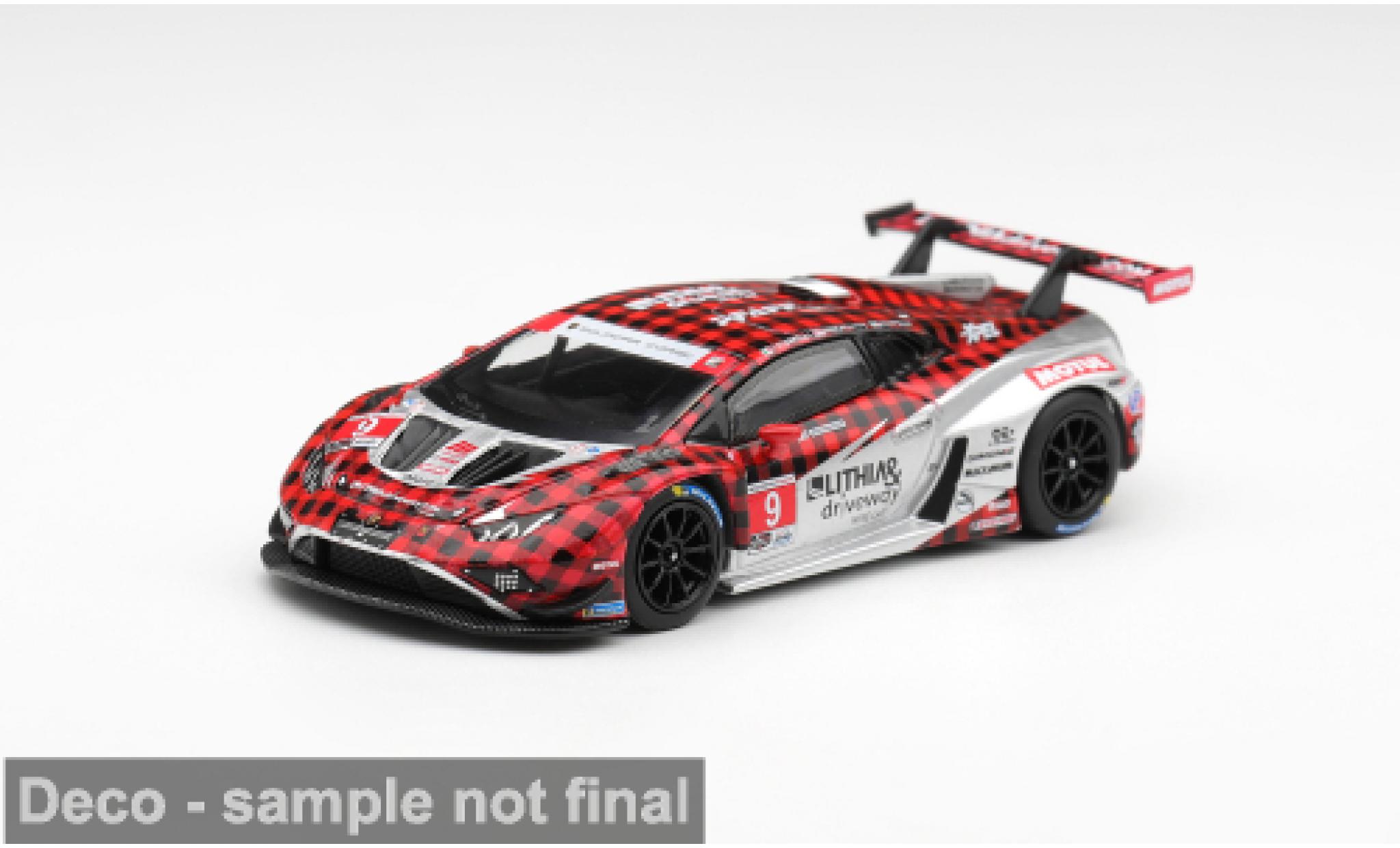 Lamborghini Huracan 1/64 Mini GT GT3 EVO 2 IMSA WeatherTech SportsCar Championship 2025 Pfaff Motorsports #9 1:64 coche miniatura