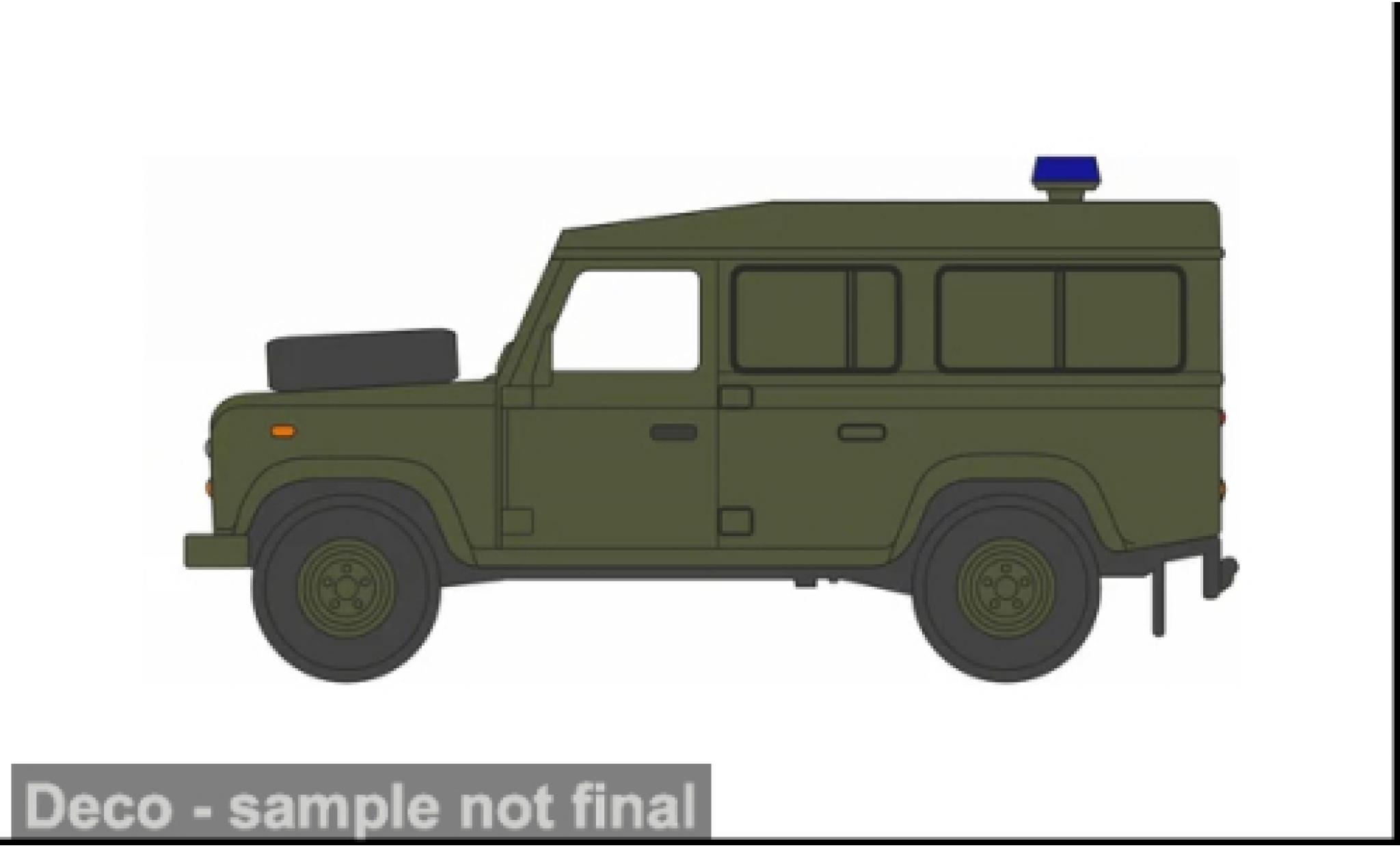 Land Rover Defender 1/76 Oxford oliv RAF Police 1:76 coche miniatura