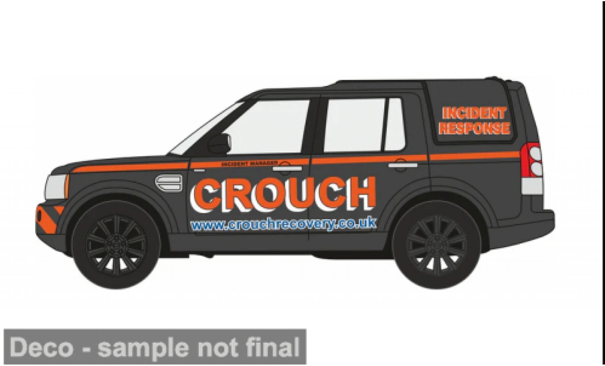Land Rover Discovery 1/76 Oxford 4 grau Crouch Recovery 1:76 coche miniatura
